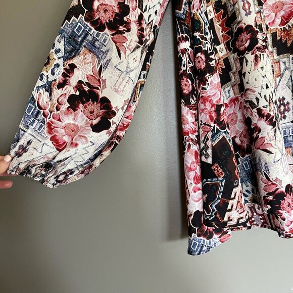 Show Me Your Mumu Jamie Tunic Mini Babydoll Dress Small Girl Tribe Mixed Printn - Picture 11 of 16